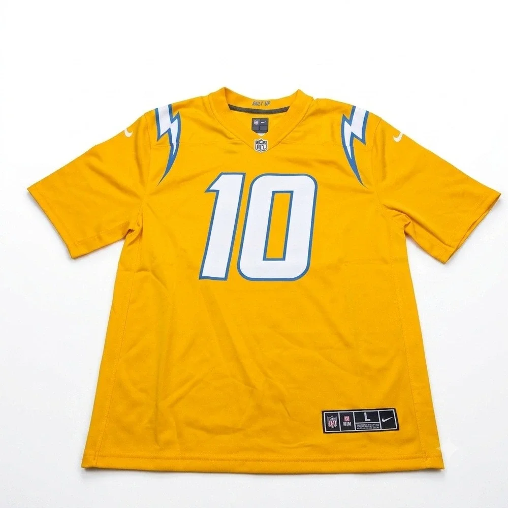 NWT Nike Justin Herbert Los Angeles Chargers Gold Jersey Youth Large L 14/16